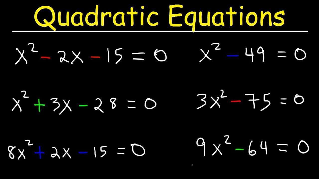 quadratic equations